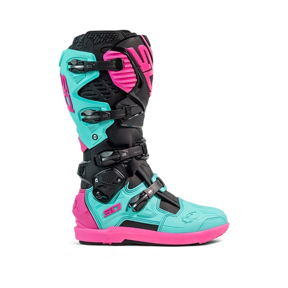Bottes SIDI Crossfire 3 SRS - noir / Menthe / rose