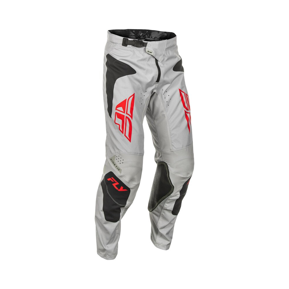 Pantalon FLY RACING Kinetic SYM - gris clair/rouge/noir