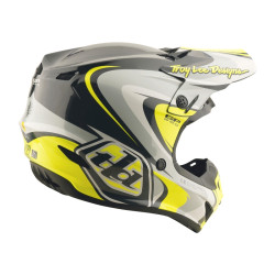 Casque TROY LEE DESIGNS GP Pro Crossover - gris/jaune