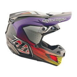 Casque TROY LEE DESIGNS SE5 Carbon Stripes - noir/violet