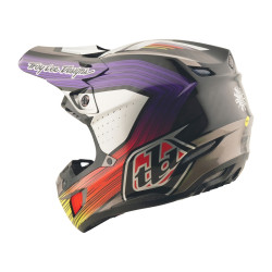 Casque TROY LEE DESIGNS SE5 Carbon Stripes - noir/violet
