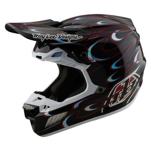 Casque TROY LEE DESIGNS SE5 Carbon Torched - noir/rouge