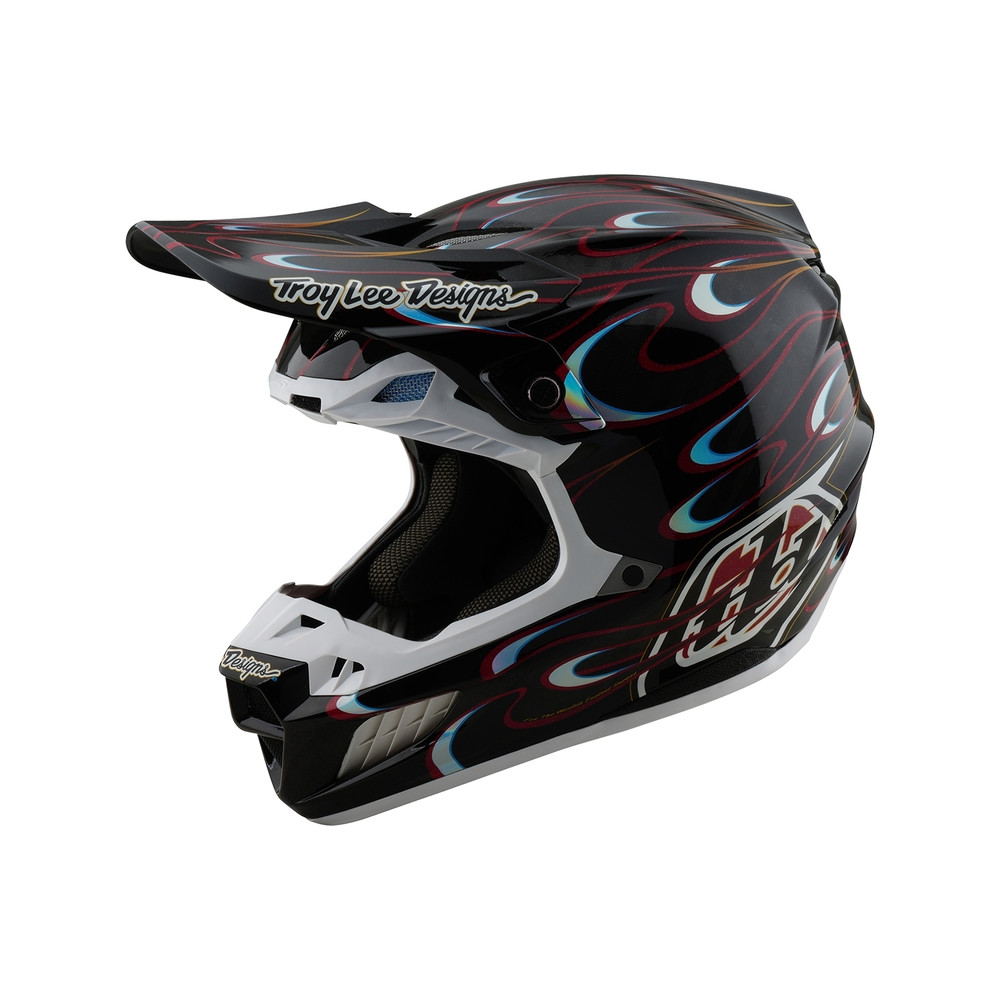 Casque TROY LEE DESIGNS SE5 Carbon Torched - noir/rouge