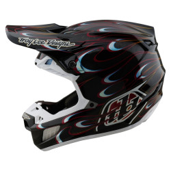 Casque TROY LEE DESIGNS SE5 Carbon Torched - noir/rouge