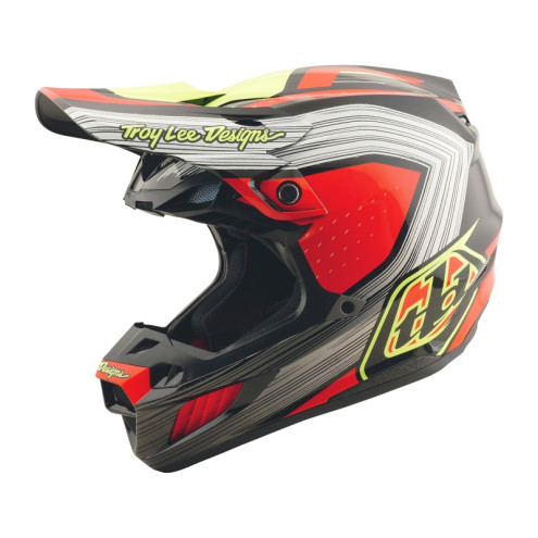Casque TROY LEE DESIGNS SE5 Composite Stripes - noir/Infra Red