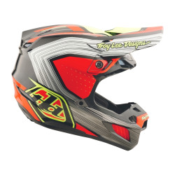 Casque TROY LEE DESIGNS SE5 Composite Stripes - noir/Infra Red
