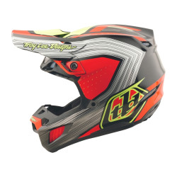 Casque TROY LEE DESIGNS SE5 Composite Stripes - noir/Infra Red