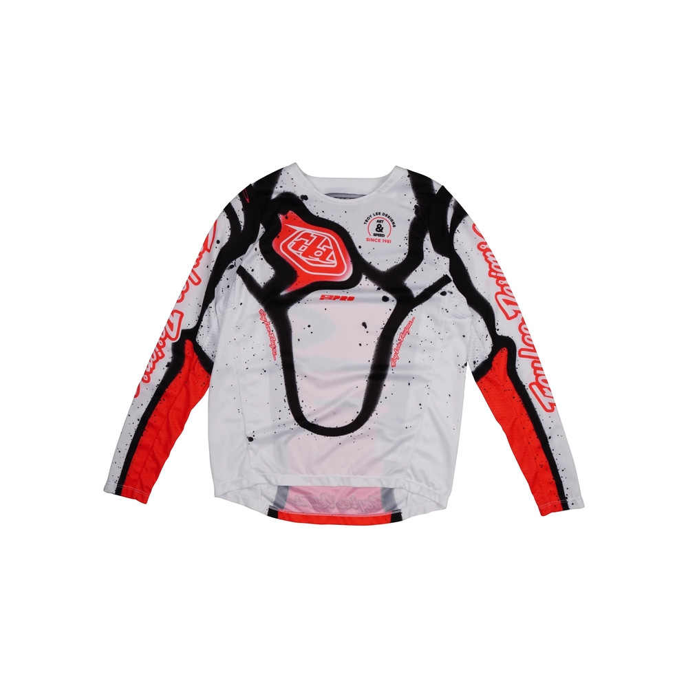 Maillot enfant TROY LEE DESIGNS GP Pro Membrane - blanc/Infra Red