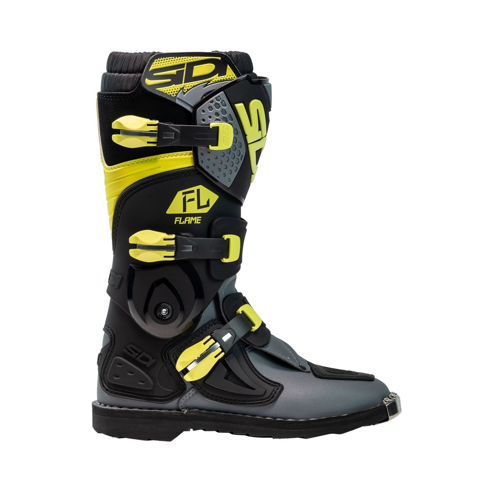 Bottes enfants SIDI Flame - noir / Citron / gris