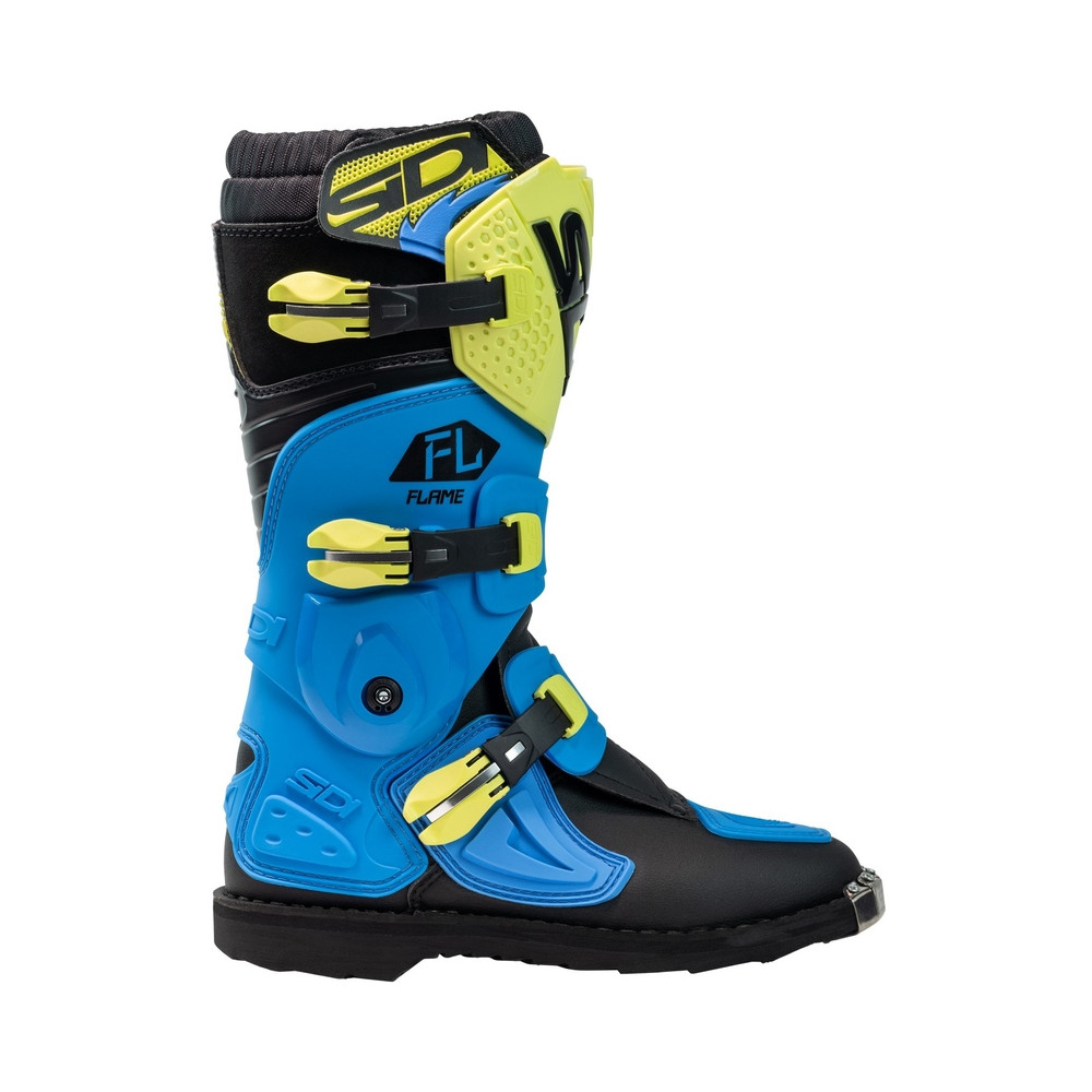 Bottes enfants SIDI Flame - bleu clair / Citron / noir