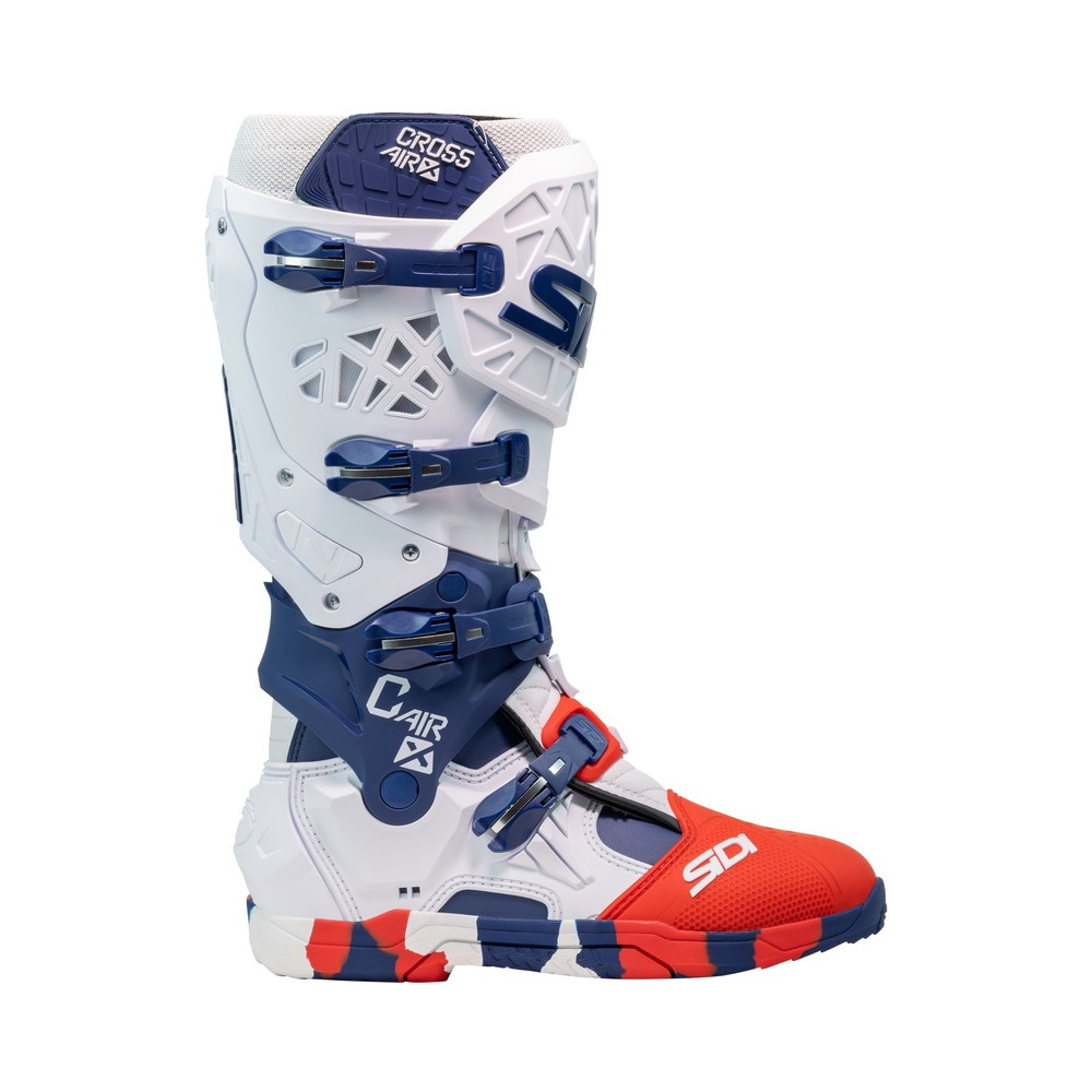 Bottes SIDI Crossair X - blanc / Navy / rouge