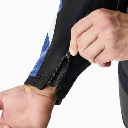 Veste RST Tractech Evo D3O cuir - noir/bleu