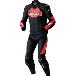 Veste RST Tractech Evo D3O cuir - noir/rouge