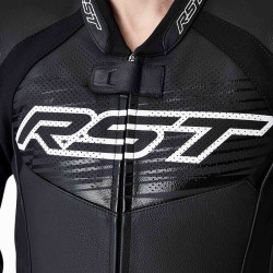Veste RST Tractech Evo D3O cuir - noir/blanc