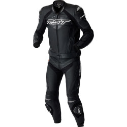 Veste RST Tractech Evo D3O cuir - noir/blanc
