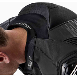 Veste RST Tractech Evo D3O cuir - noir/blanc