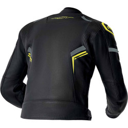 Veste RST S1 D3O cuir - noir/jaune fluo