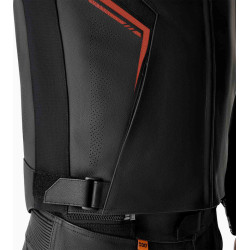 Veste RST S1 D3O cuir - noir/rouge