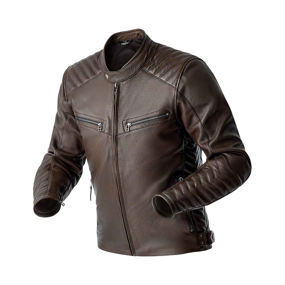 Veste RST Roadster Air D3O cuir - brun