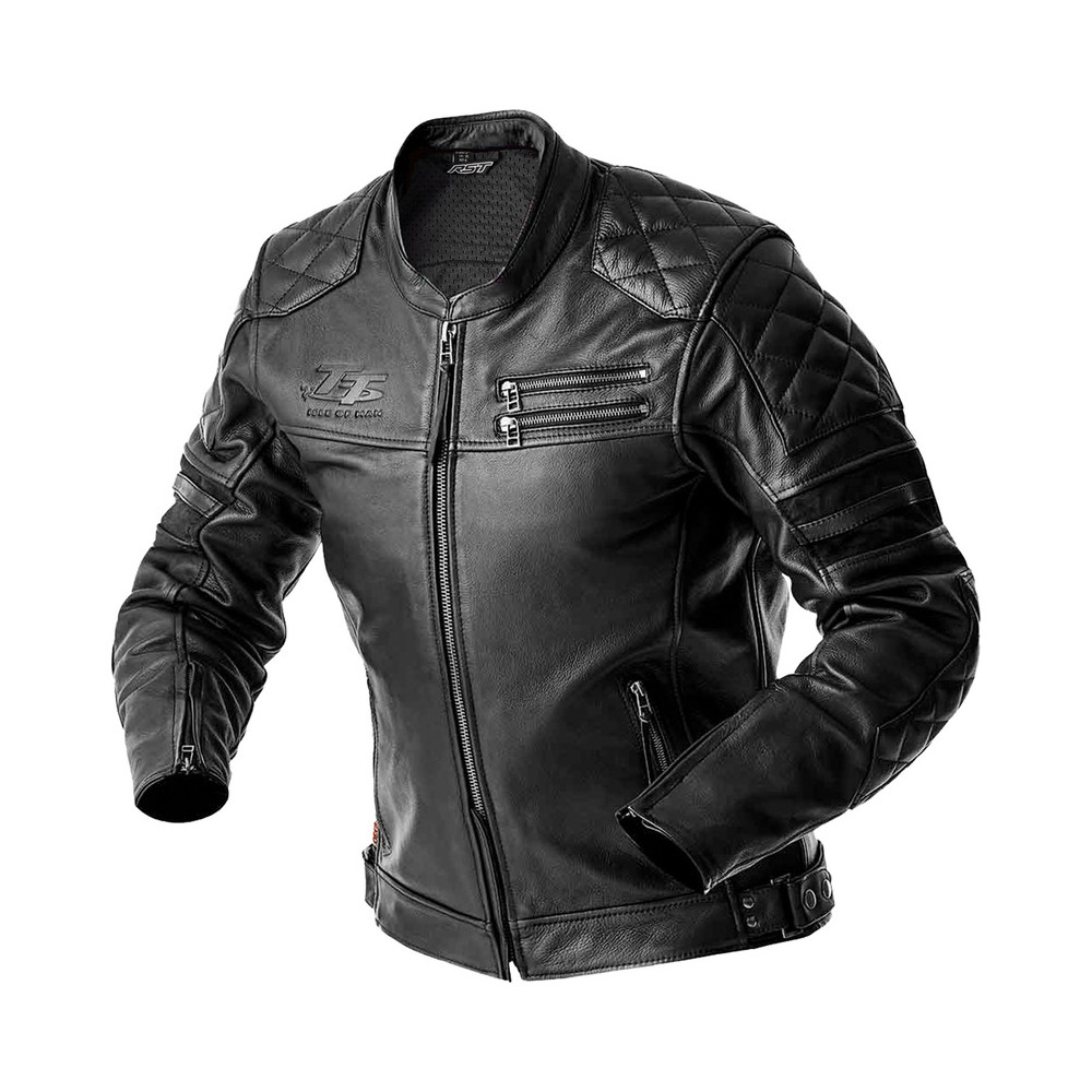 Veste RST Hillberry D3O cuir - noir