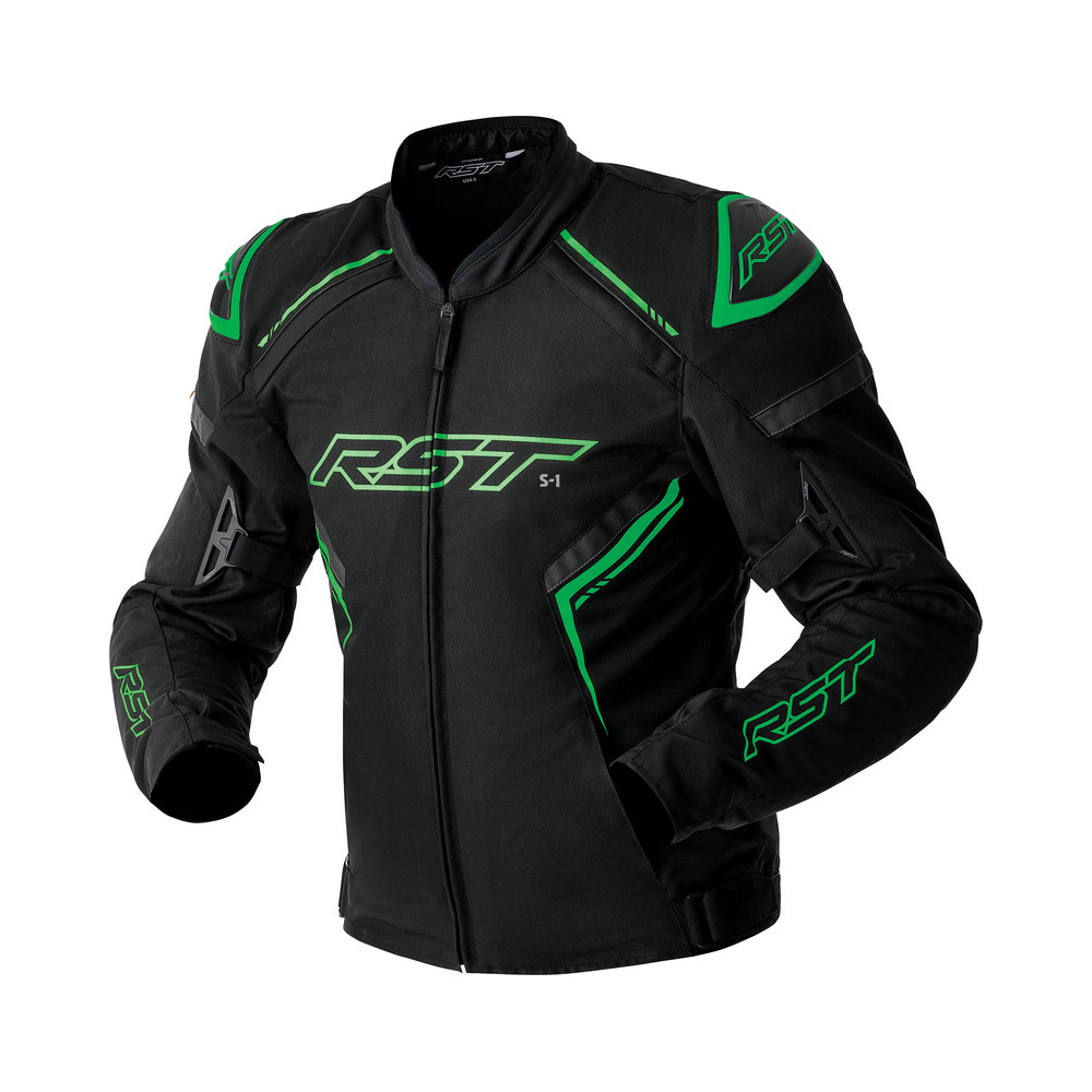 Veste RST S1 D3O Textile - noir/vert fluo