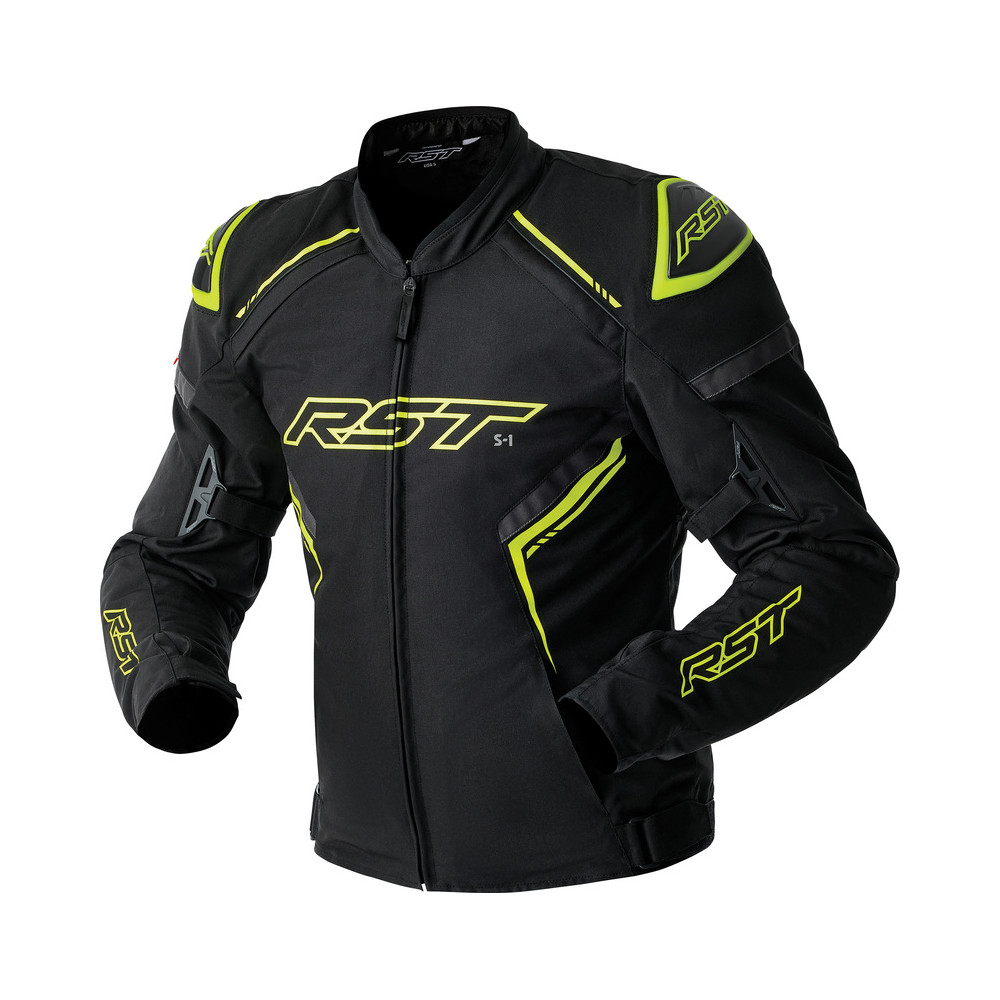 Veste RST S1 D3O Textile - noir/jaune fluo