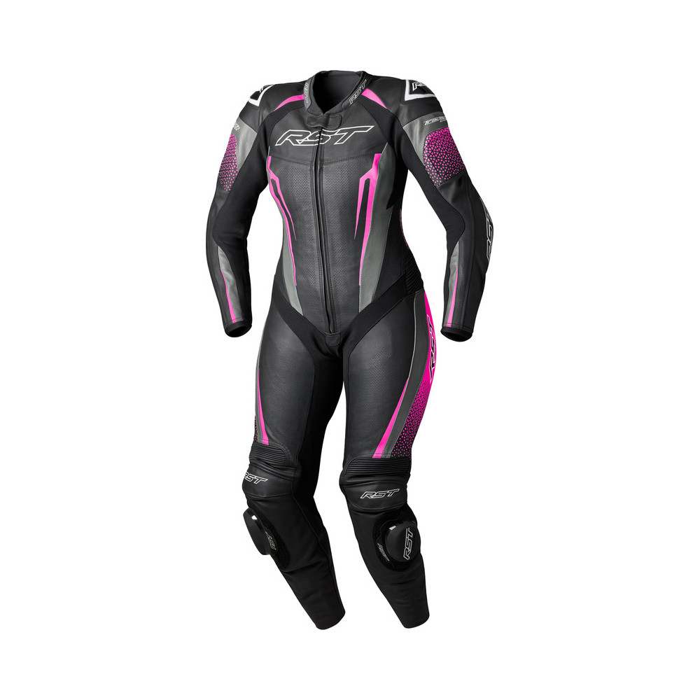 Combinaison femme RST Tractech Evo D3O - noir/rose