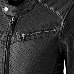 Veste femme RST Roadster Air D3O cuir - noir