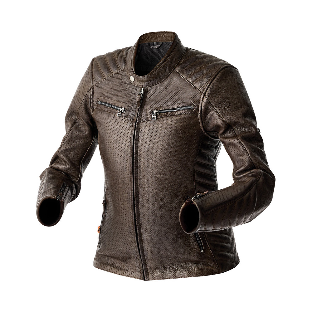 Veste femme RST Roadster Air D3O cuir - brun