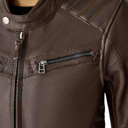 Veste femme RST Roadster Air D3O cuir - brun