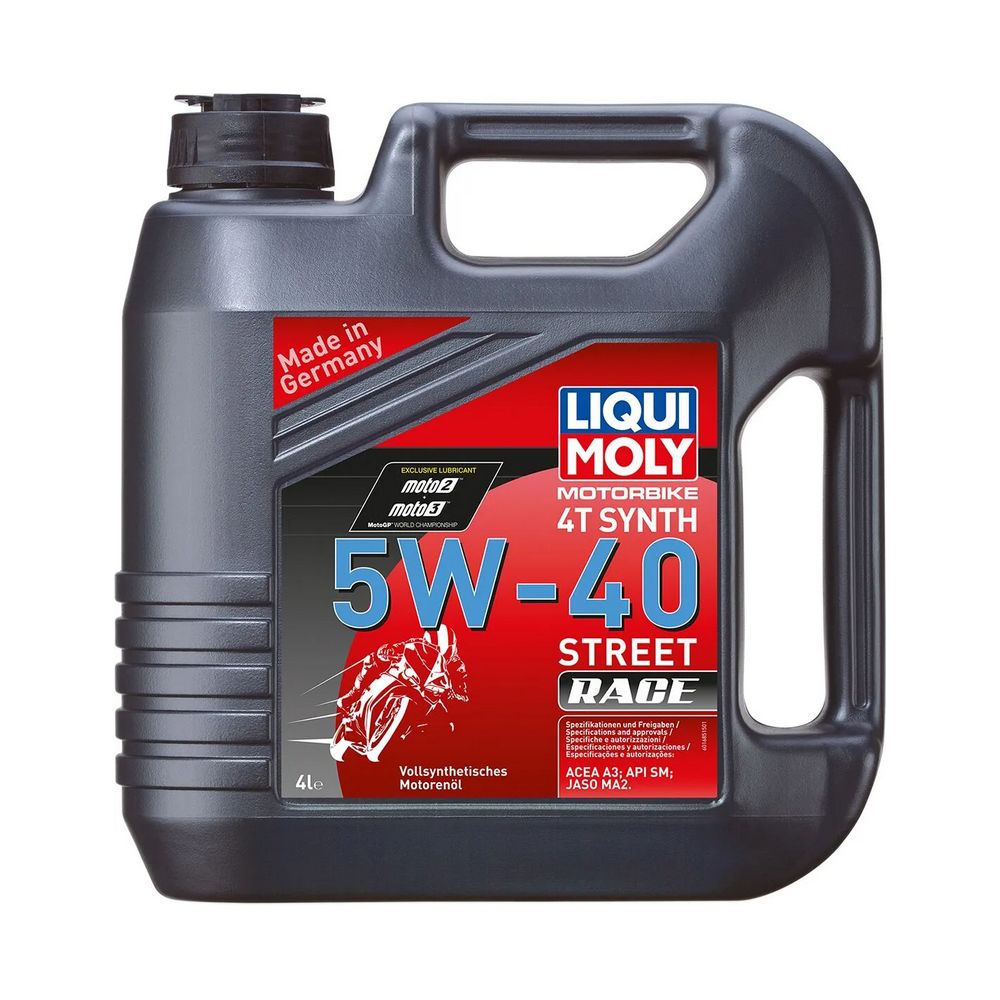 Huile Liqui Moly 5W40 4T Street Race synthétique 4 litres