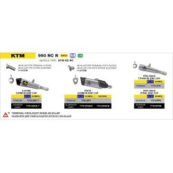 Echappement Arrow Pro-Race Noir homologué - KTM 990 RC R