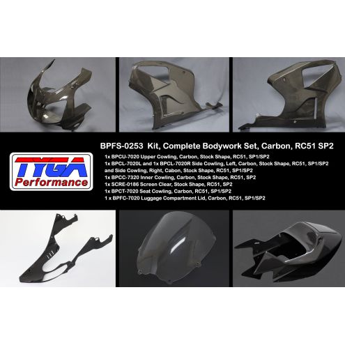 Kit carénage carbone - Honda VTR 1000 RC51 SP2