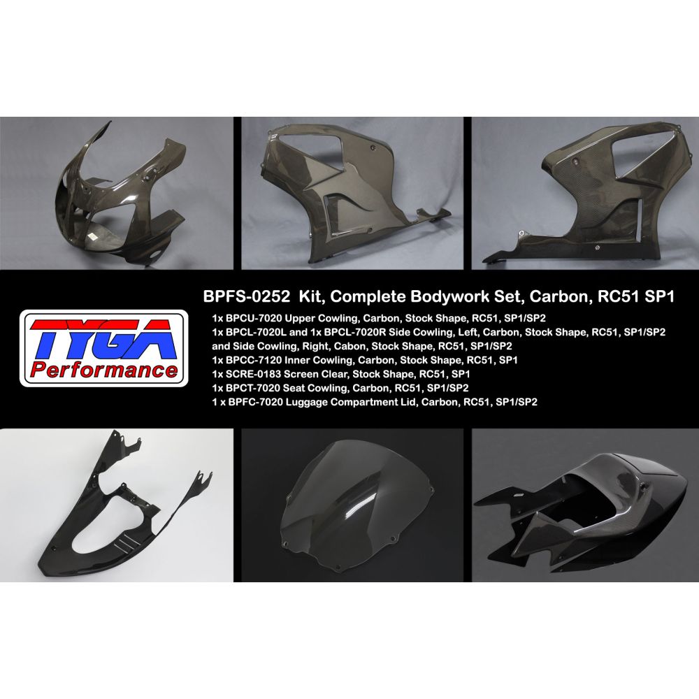 Kit carénage carbone - Honda VTR 1000 RC51 SP1