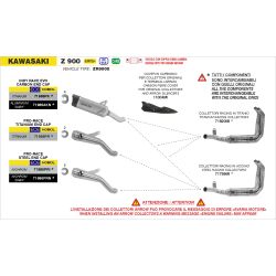 Collecteur Arrow Racing Titane - KawasakiZ900 2025-26