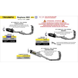 Ligne complète Arrow Compétition Titane - Triumph 660 Daytona 2024-26