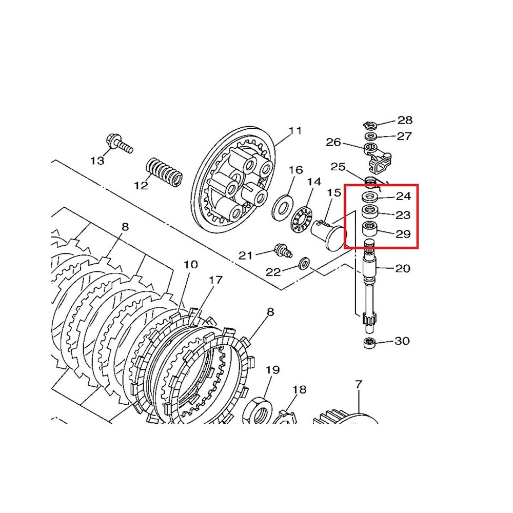 Kit réparation de commande d'embrayage TOURMAX Yamaha YZ250