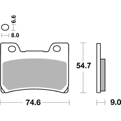 Plaquettes de frein BREMBO route carbone céramique - 07YA2609 - Yamaha FZR 600 GENESIS 1989-1997