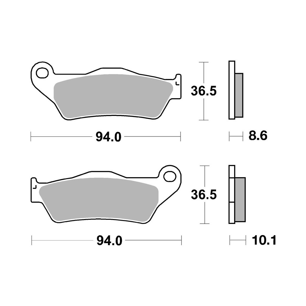 Plaquettes de frein BREMBO route carbone céramique - 07BB2809