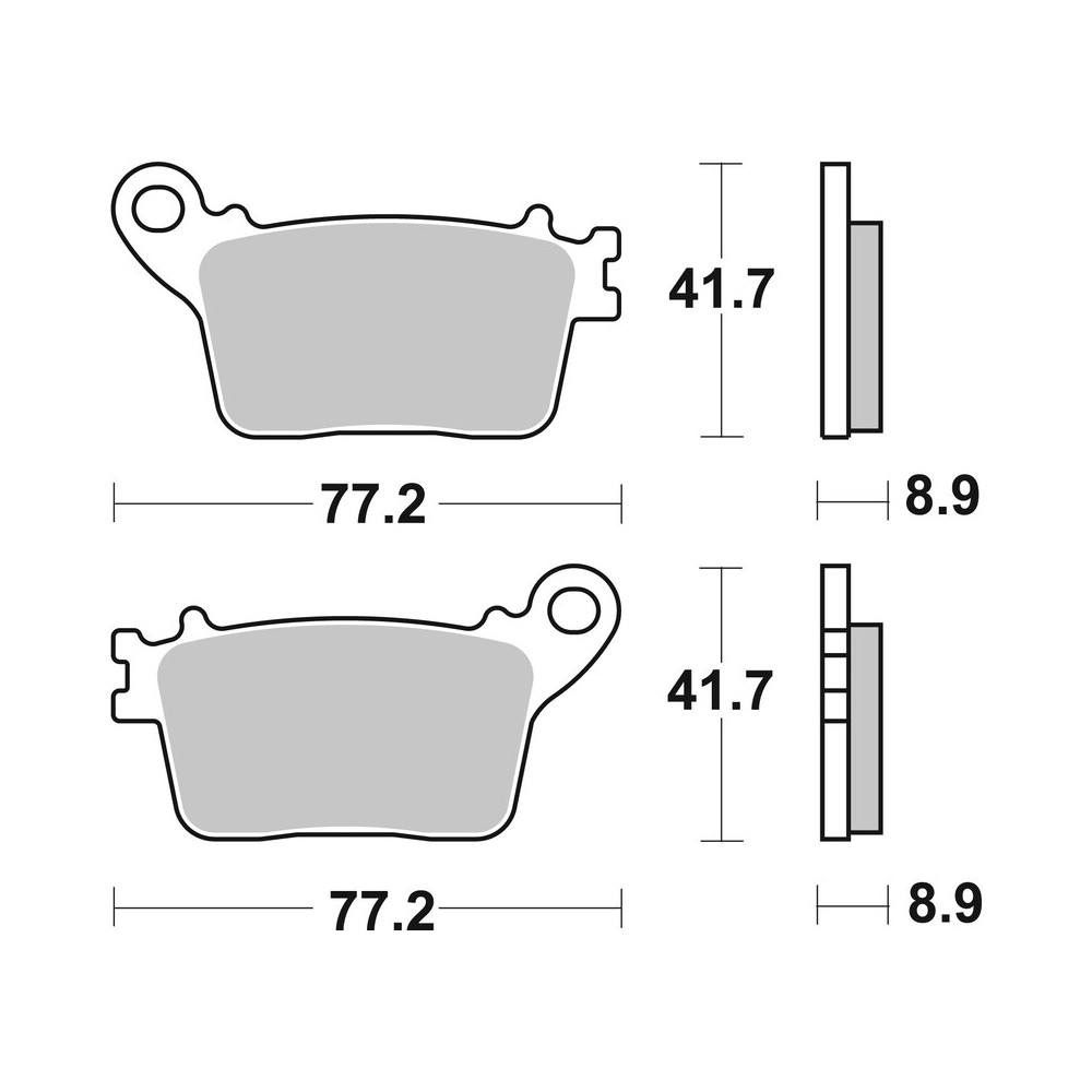 Plaquettes de frein BREMBO carbone céramique - 07HO5907 - Honda / Kawasaki / Suzuki / Yamaha