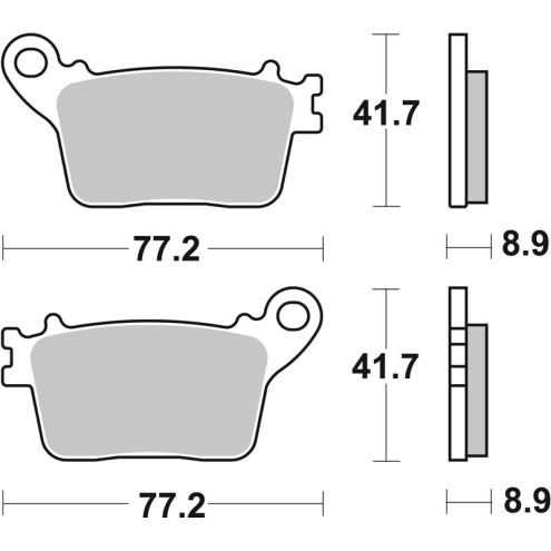 Plaquettes de frein BREMBO carbone céramique - 07HO5907 - Honda / Kawasaki / Suzuki / Yamaha