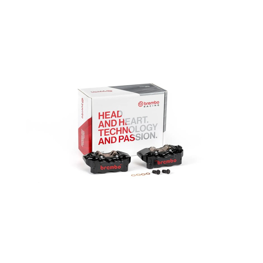 Paire d'étrier de frein avant radial BREMBO UPGRADE GP4-RB 4 pistons Ø30/34mm