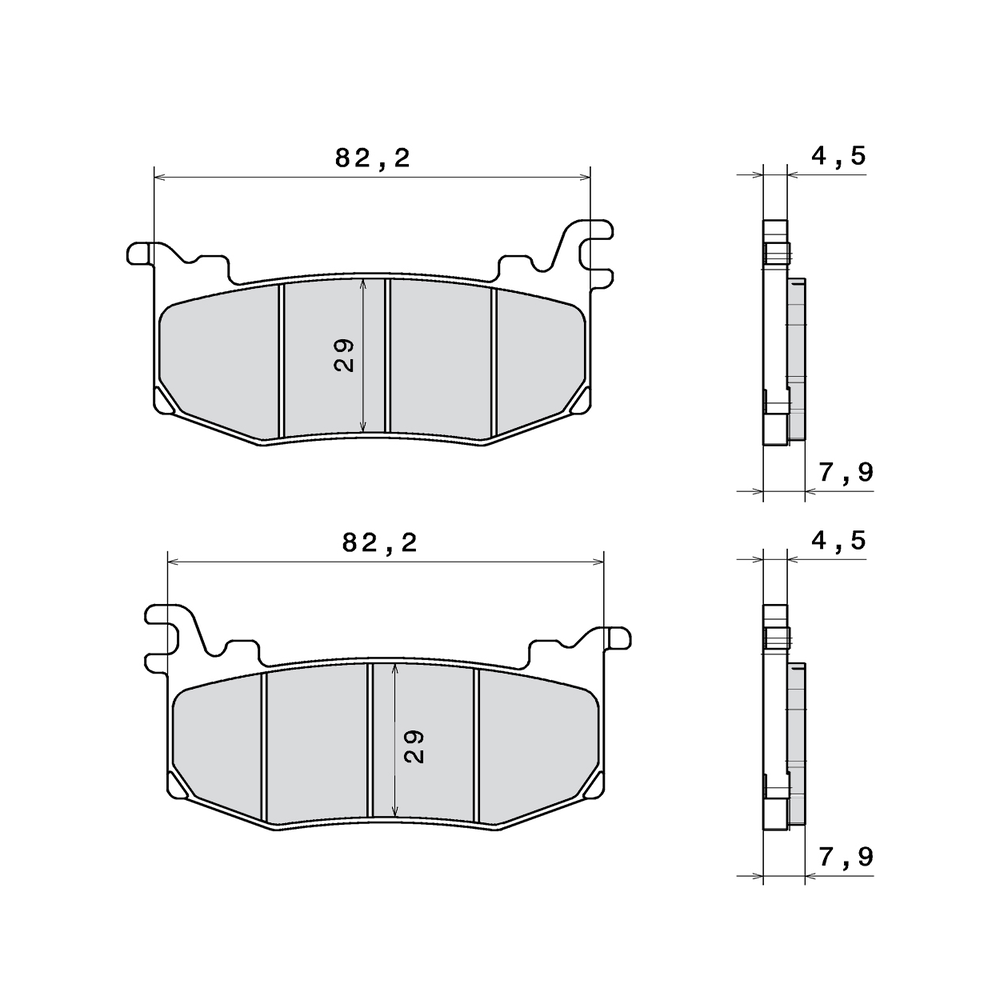 Plaquettes de frein BREMBO Racing métal fritté - M588Z04