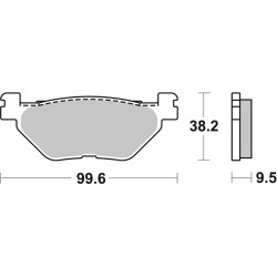 Plaquettes de frein BREMBO carbone céramique - 07YA3908 - Hyosung / Yamaha