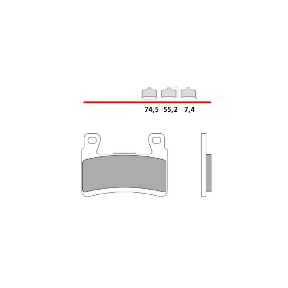 Plaquettes de frein BREMBO UPGRADE Z04 métal fritté - 107A48617
