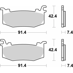 Plaquettes de frein BREMBO route métal fritté - 07BB44SR - KTM 990 RC R 2026