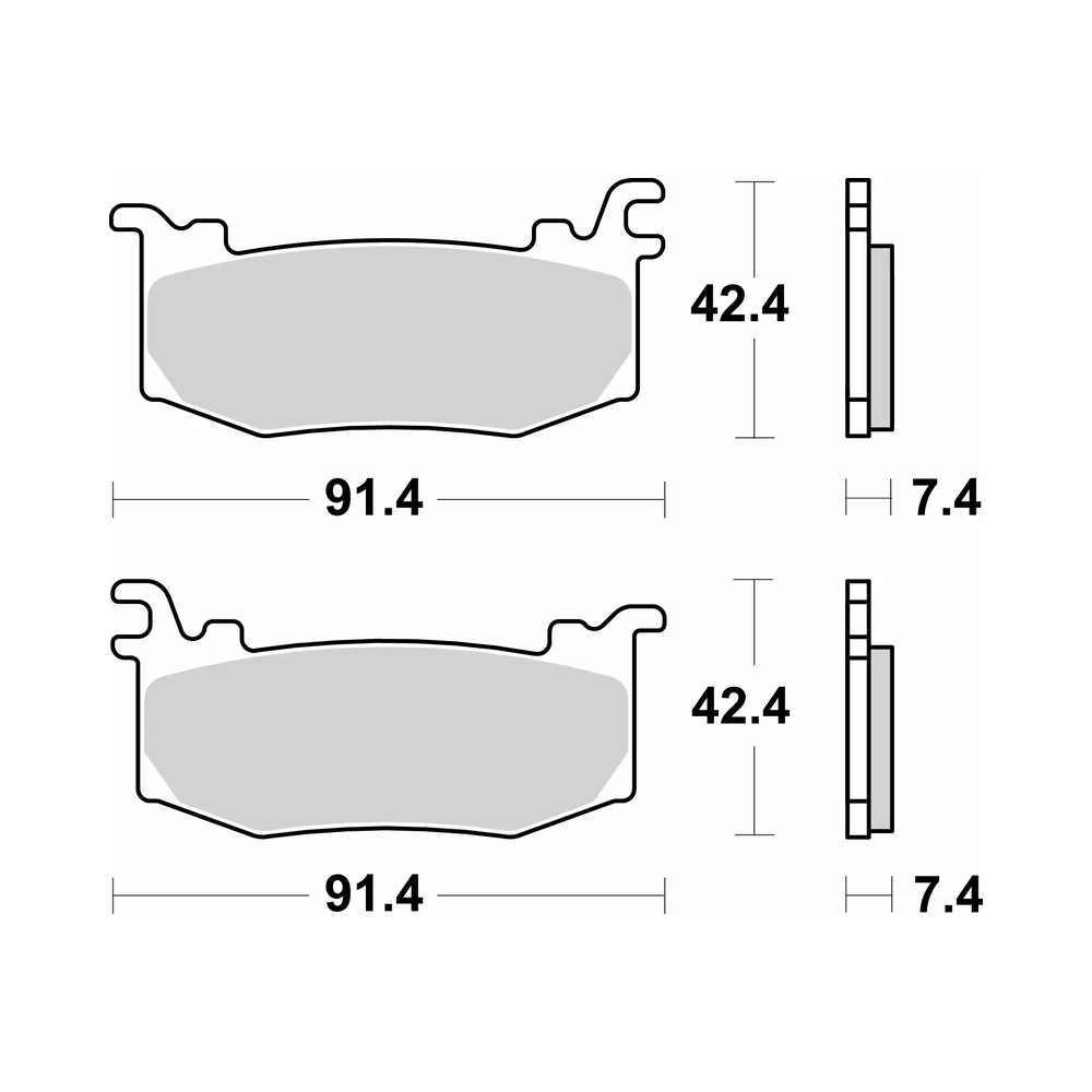 Plaquettes de frein BREMBO route métal fritté - 07BB44SR - KTM 990 RC R 2026