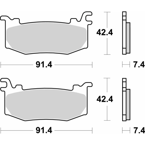 Plaquettes de frein BREMBO route métal fritté - 07BB44SR - KTM 990 RC R 2026