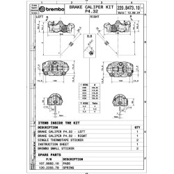 Pack 2 Etrier Brembo radial taillé masse entraxe 100mm .484 Café Racer noir