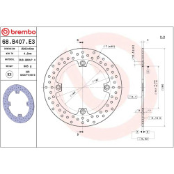 Disque de frein BREMBO Serie Oro rond fixe